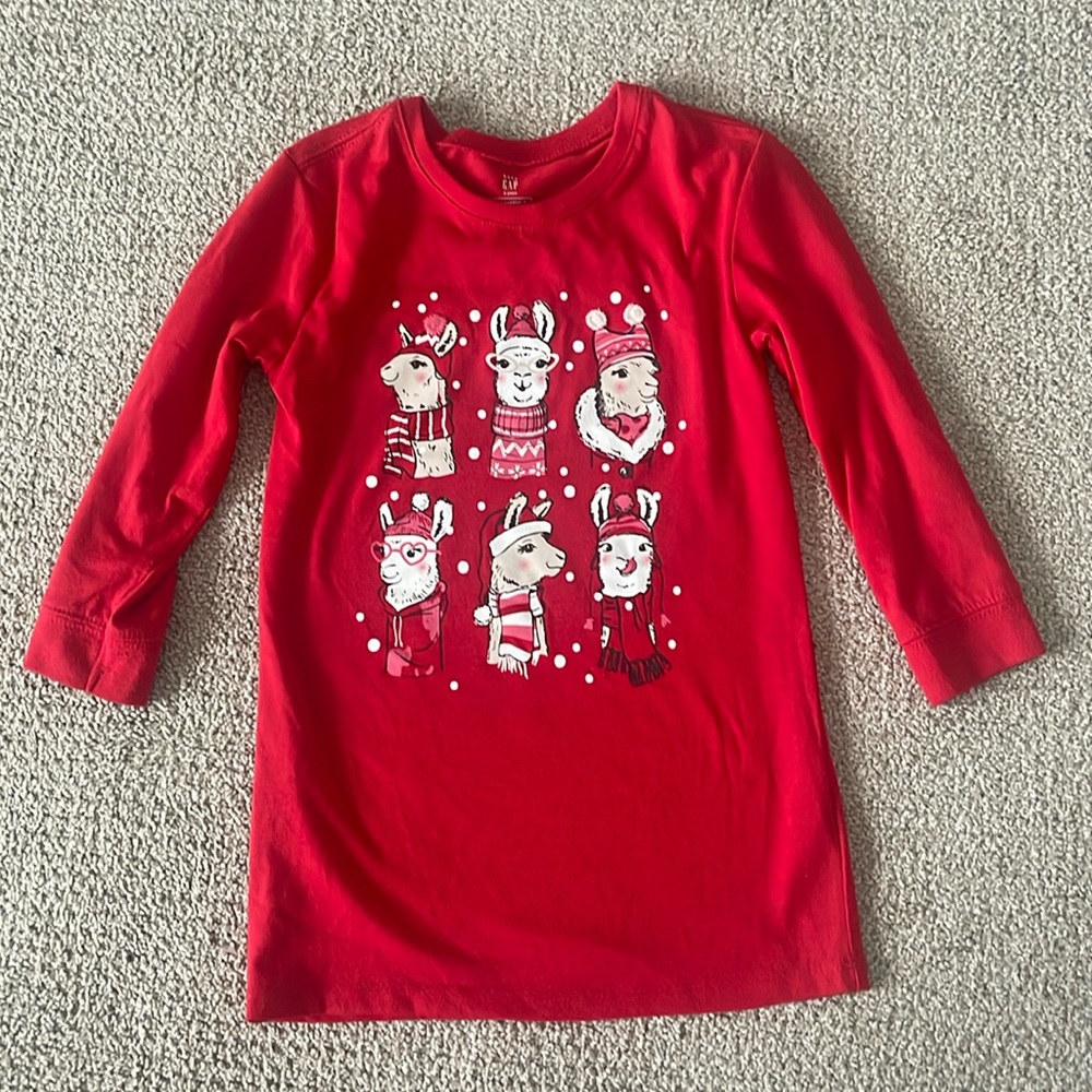 Llama Christmas nightgown
